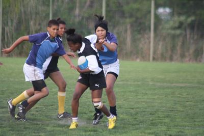 Rugby women show their steel